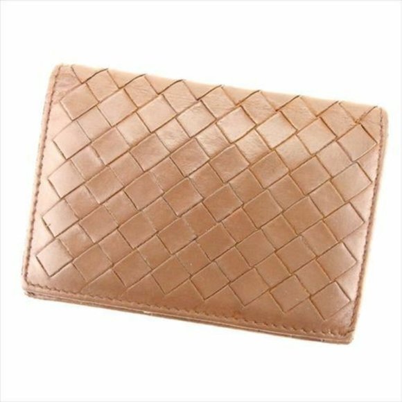Bottega Veneta Card Case Intrecciato Brown Woman unisex Authentic Used - Picture 1 of 8